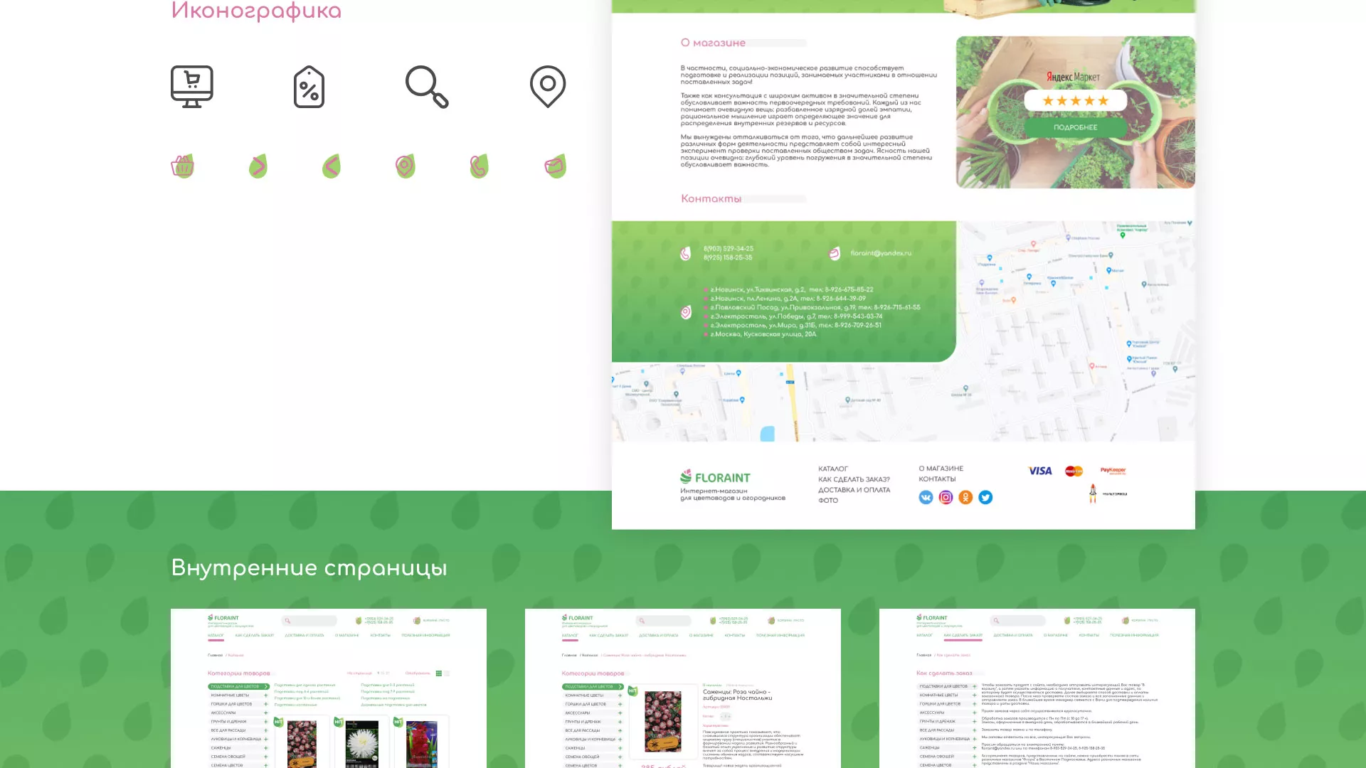 Создание логотипа и интернет-магазина «FLORAINT» в Костерёво