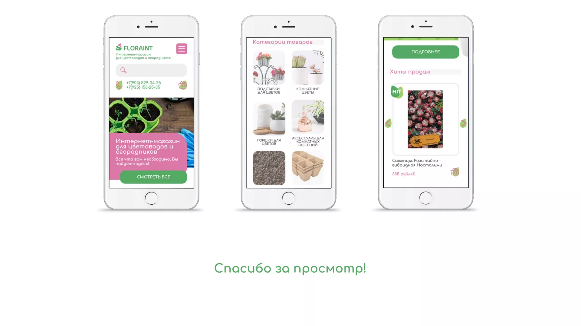 Создание логотипа и интернет-магазина «FLORAINT» в Костерёво