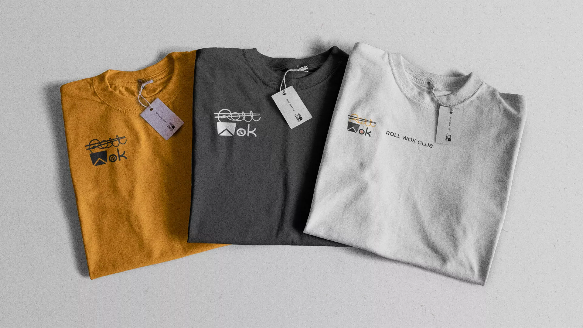 Разработка логотипа суши-бара «Roll Wok Club» в Костерёво