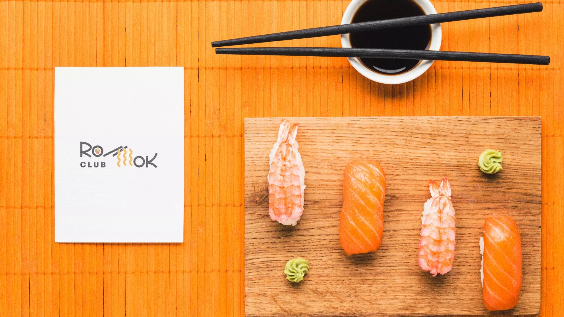 Создание логотипа суши-бара «Roll Wok Club» в Костерёво