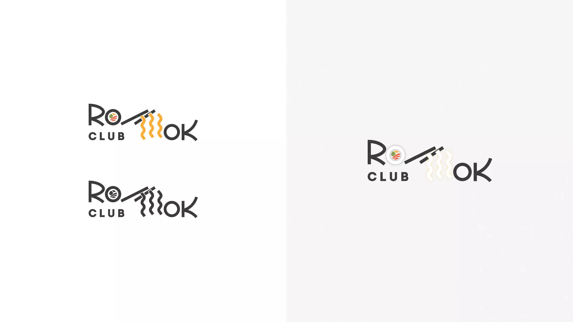 Создание логотипа суши-бара «Roll Wok Club» в Костерёво