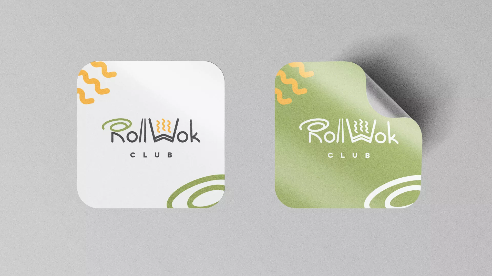 Разработка логотипа и фирменного стиля суши-бара «Roll Wok Club» в Костерёво